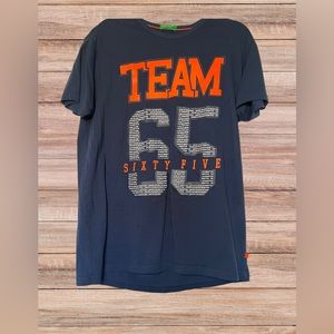 Navy and Orange United colors of Benneton graphic tee Team 65